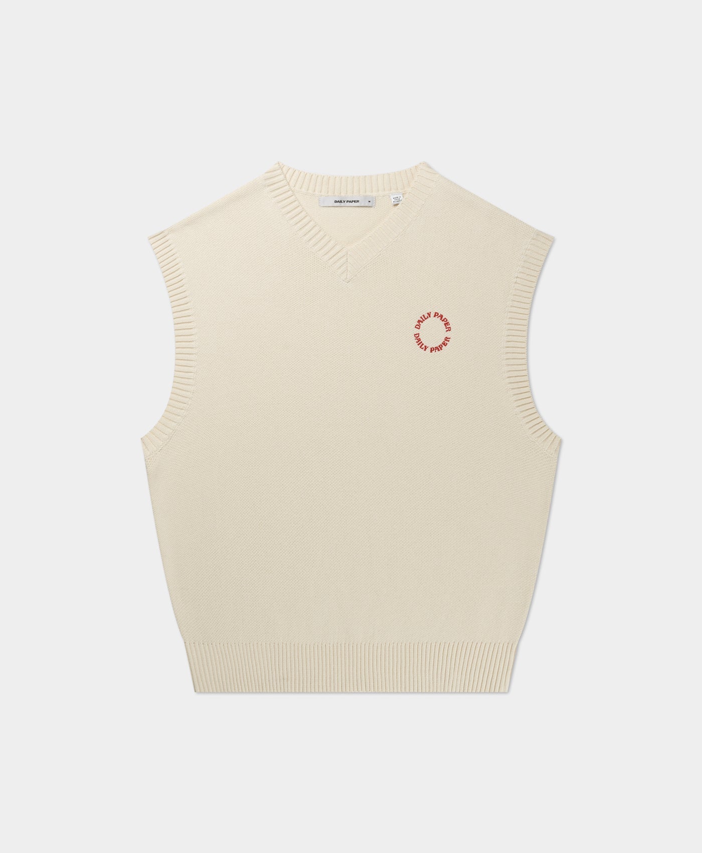 Off White Slub Knit Orbit Spencer